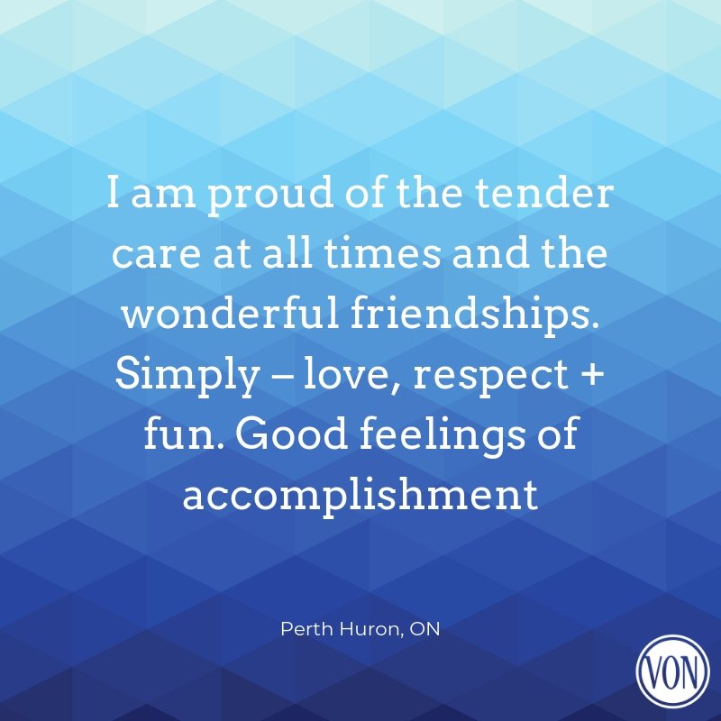 VON_Canada's tweet photo. It is touching to see the incredible messages and comments online during this #VONWeek2019. Here are just a few from VON staff, volunteers and supporters. We hope they make you feel #VONProud! Happy VON Week everyone! https://t.co/IWHvya9Wha