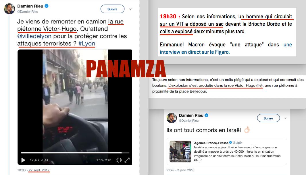 Attentat à Lyon : le militant lepéniste et sioniste Damien Rieu avait simulé une attaque dans la même rue