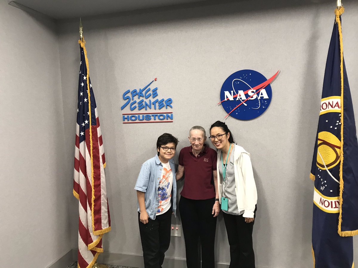 GordonKSee's tweet photo. What a great way to celebrate with our #KleininSpace winners than with a lunch with Dr. Mary Cleave, an astronaut who has done 2 spaceflights and 2 spacewalks. Simply amazed to hear her #Promise2Purpose in action! Thank you @NASA &amp; @SpaceCenterHou for this opportunity!
@KleinISD https://t.co/eWKAep0wZo