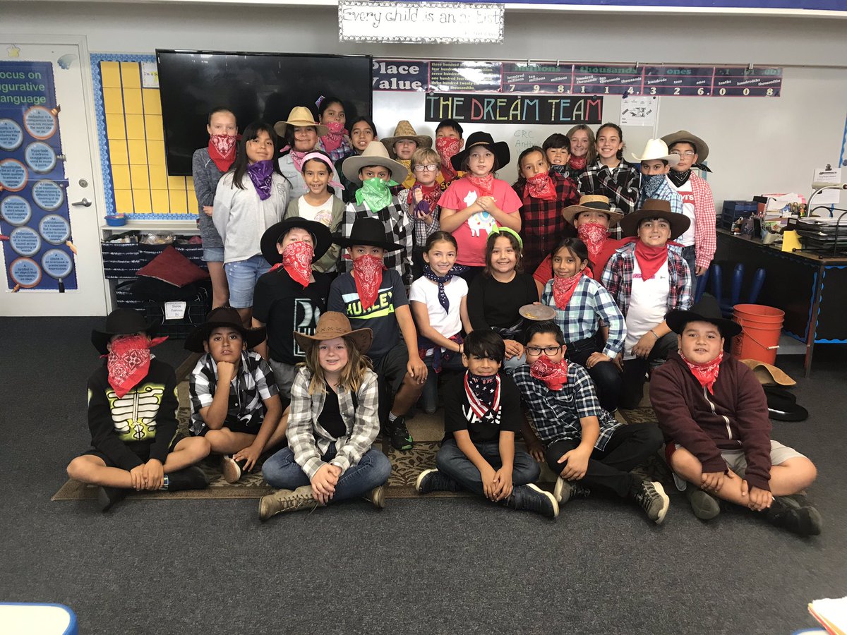 MarcieStanislaw's tweet photo. I’m not sure if my fourth graders are ready for the gold rush, or if they are planning on robbing a train! #LearnMoveAchieve #HAWKtastic #HermosaLeads2019 ##FSDLearns https://t.co/eTnmUCXMA6