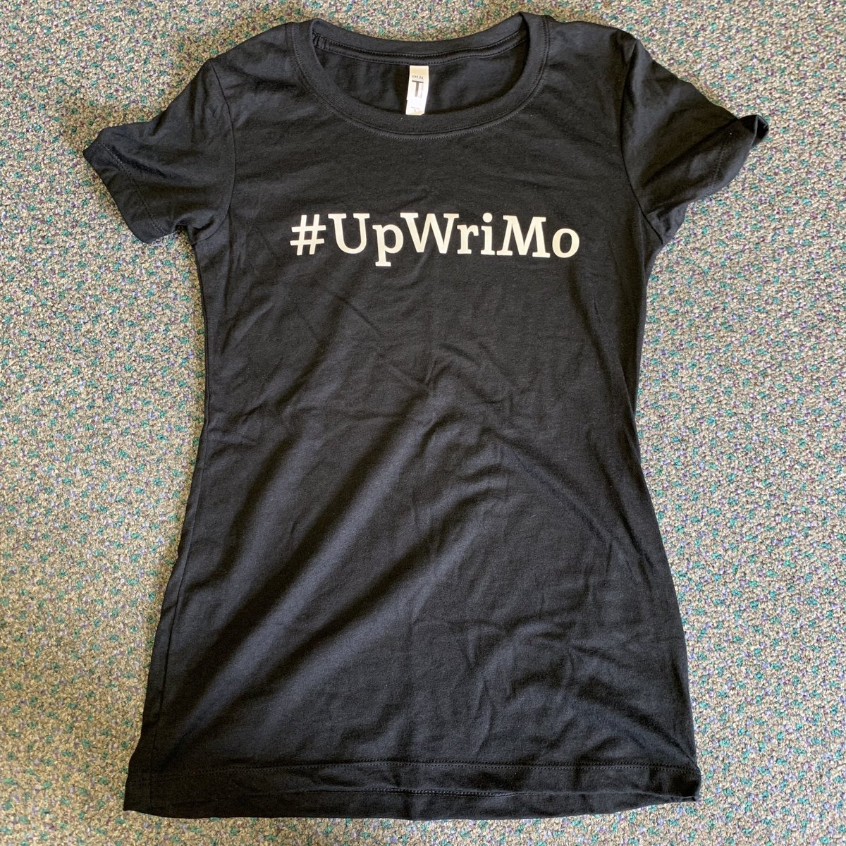 UpWriMo's tweet photo. #UpWriMo swag is in! We have shirts for all of our presenters and notebooks for participants! Make sure you register for one or more of our 13 sessions today to reserve your swag! https://t.co/g8iSCgT8DD https://t.co/0uYqOUNfsy