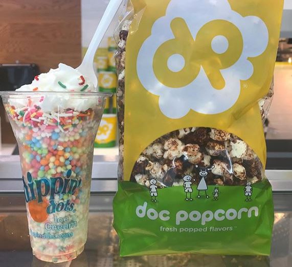 ShopFloridaMall's tweet photo. Somethings smelling good at The Florida Mall! The @DippinDots and @docpopcorn store have officially opened 🎉 Be sure stop by and enjoy all of the sweet and salty combinations they have to offer 😍😉 #shopfloridamall #dippindotsicecream #docpopcorn #orlandofoodie #nowopen https://t.co/mWt9yENUbm