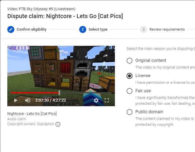 Koioseter's tweet image. Hey @Pretzel_Rocks just got a copyright claim against a video I posted to @YouTube  I have Youtube Safe mode turned on.  youtube.com/watch?v=kV1ai0…  the claim starts at 2:07:25  Thanks