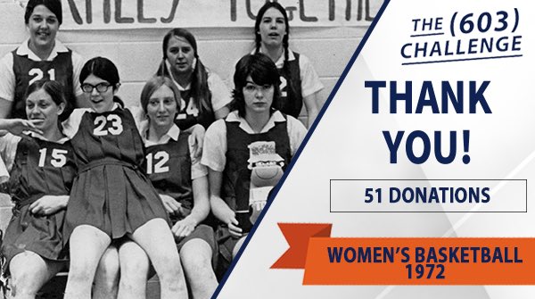 UNHWBB's tweet image. Thank you to everyone who donated during the #603Challenge. The money raised will greatly support our team and program. 🐾🏀 #603Cats