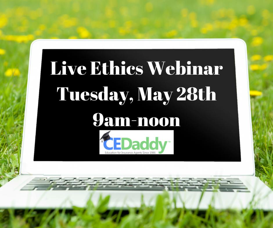 CEDaddy's tweet image. Have a great weekend, a wonderful Memorial Day, and if you still need to get your ethics hours done before May is over, see you Tuesday, May 28th for our live webinar! ​

Sign up: cedaddy.com/illinoisethics…

#CEDaddy