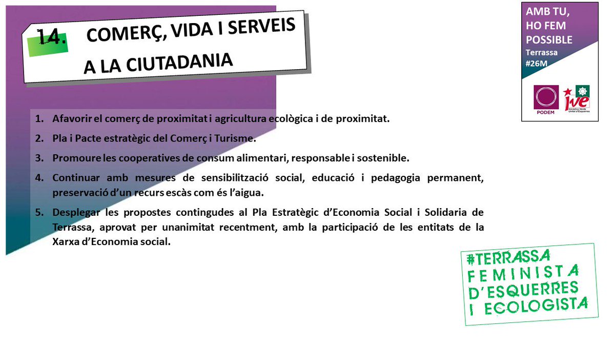 ICV_terrassa's tweet photo. #16PROPOSTESperTerrassa #Terrassa26M #PodemIve https://t.co/jAWpslhPAb