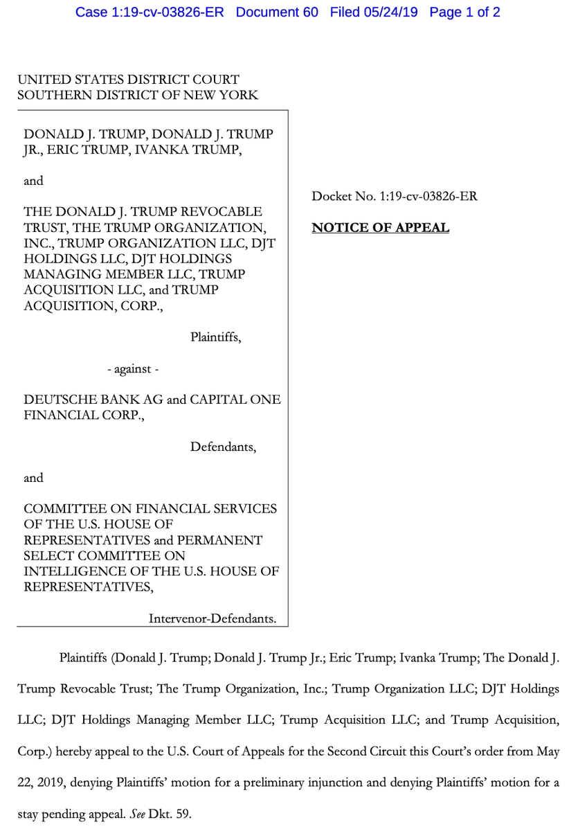 This morning—for the second time this week—the president appealed a judge's ruling against him in his efforts to keep his financial records away from House investigators.Via  @1100Penn  https://zacheverson.substack.com/p/political-donations-flow-to-presidents