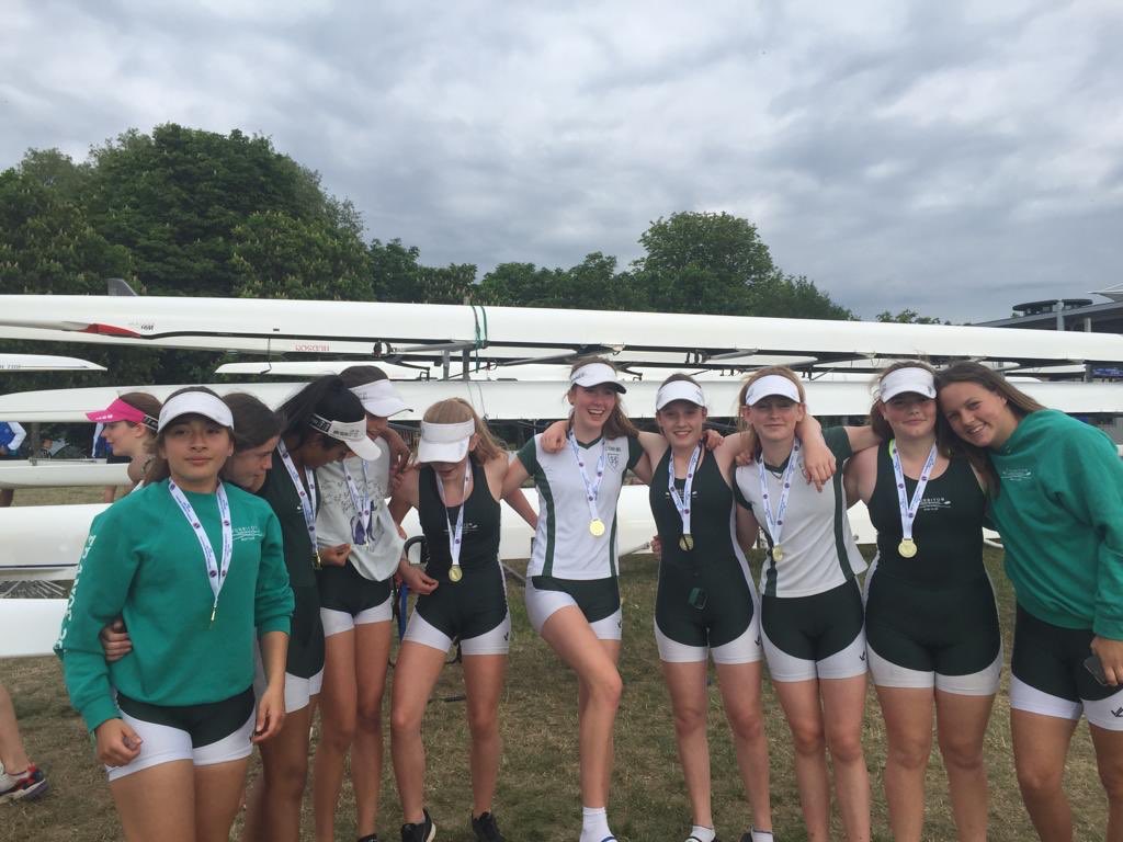 Winning Surbiton crew in j14 8+ 2Final at NSR today. <a href="/SurbitonRowing/">SHS || Rowing</a> <a href="/SHSBlades/">SHSBlades</a>