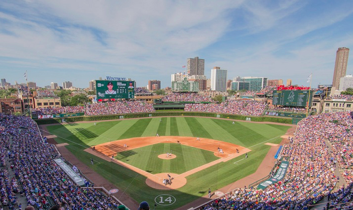 WayneMessmer's tweet photo. Did you know that #WrigleyField is the second oldest #ballpark in Major League Baseball? You can never beat a Cubs game in Chicago. Where is your favorite ballpark to watch a #BaseballGame? https://t.co/lb2b9tIK3f