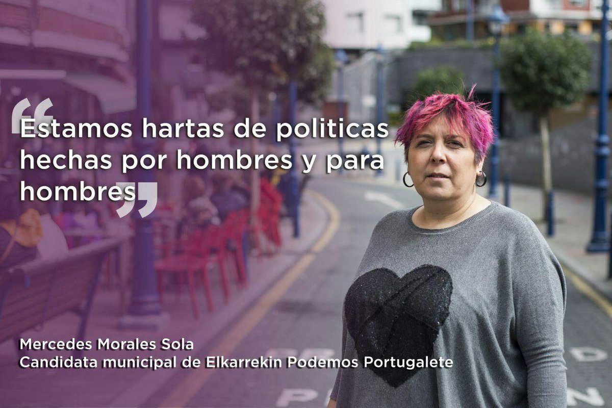 PortuDespierta's tweet photo. El futuro de nuestra villa será feminista, o no será. Este domingo, vota Elkarrekin Podemos - Portugalujo despierta 💪💜❤️💚 https://t.co/9UFpki1EFS