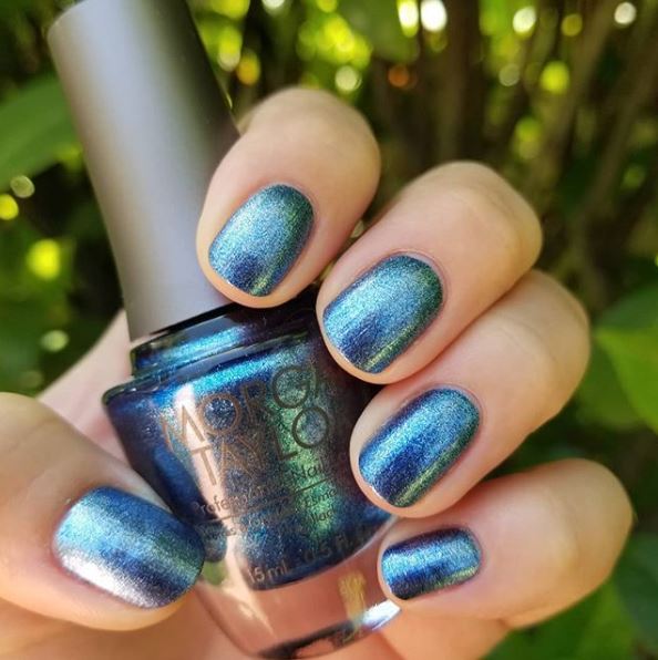 Drop a 💙 if you want Rhythm and Blues for your next mani! Shade Shown: Rhythm and Blues #MorganTaylor #lacquer #manicure