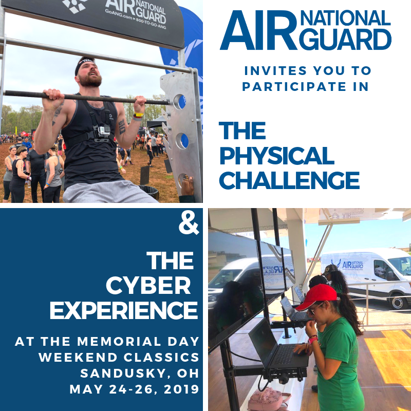 ANG_Recruiting's tweet photo. Play Ball! Meet the @178thwing @180thfw @121arw and test your Strength and Cyber skills! #ANGEvents #GoANG #Cyber #Tech #AI #Endurance #MemorialDayWeekend #MemorialDayClassic #OHANG #Challenge #Baseball https://t.co/HvT06DDQSy
