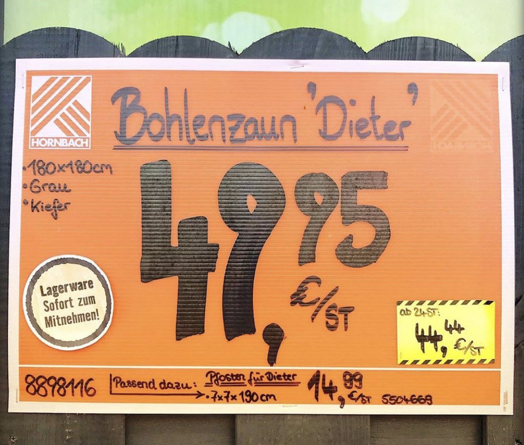 Hobbykosmonaut's tweet photo. Werbung, die mir gefällt. #hornbach https://t.co/SW5mOQ5Kpa