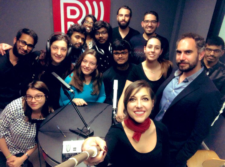 Massimo_press's tweet photo. With some students of my course,  after a good performance #UniversityTeramo at #RadioFrequenza https://t.co/ROWPMz4hn6