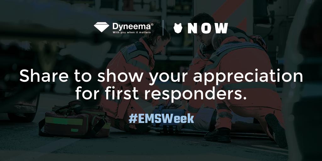 DyneemaSafe's tweet photo. Thank you to all of the first responders who keep our communities safe. #EMSweek https://t.co/mdx2wSKeQk