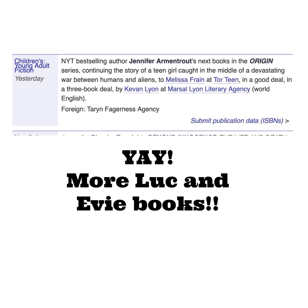JLArmentrout's tweet image. So excited to share I have a new book deal with Tor and that there will be more books in the Origin series! Cannot wait! ❤️