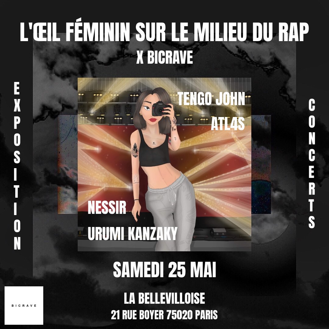 laputaindemaja's tweet photo. La mif, rdv demain soir à 19h à @labellevilloise pour l'expo photo de la frangine @aliverxn !!
Elle a invité le frérot #Nessir et les talentueux @tengojohn et @atl4s_officiel à jouer sur scène, faut pas rater ça !
Billetterie : https://t.co/dwlS6TyinA https://t.co/Ftr9BvJX0x