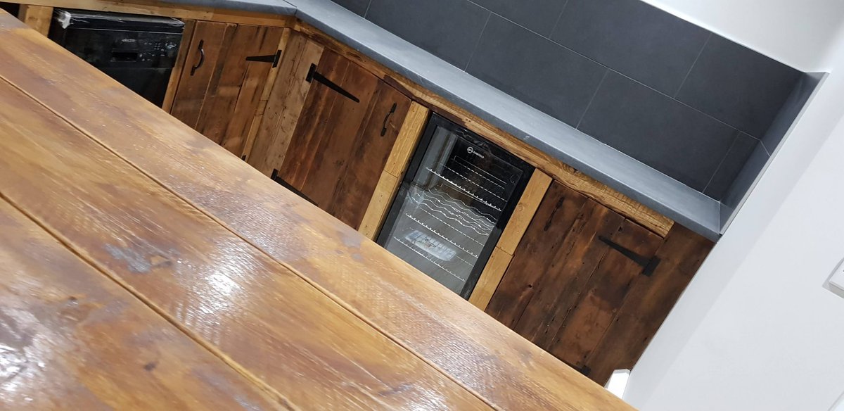 BFM Specialists designed and created this custom made rustic prep and service area for our client's cafe in Windsor; made to measure and designed to optimise their space.