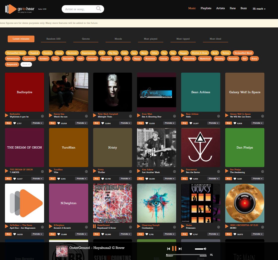 GoToHear - supporting #brokenrecord campaign (@gotohear) on Twitter photo A Sneak Peek at some of the Musicians in the <a href="/GoToHear/">GoToHear - supporting #brokenrecord campaign</a> demo / beta site -
Listeners, Musicians, Music Industry Professionals (promoters etc) - can sign up here - gotohear.com/musicians-more… #unsignedmusic #unsignedartist #indie A Sneak Peek at some of the Musicians in the <a href="/GoToHear/">GoToHear - supporting #brokenrecord campaign</a> demo / beta site -
Listeners, Musicians, Music Industry Professionals (promoters etc) - can sign up here - gotohear.com/musicians-more… #unsignedmusic #unsignedartist #indie