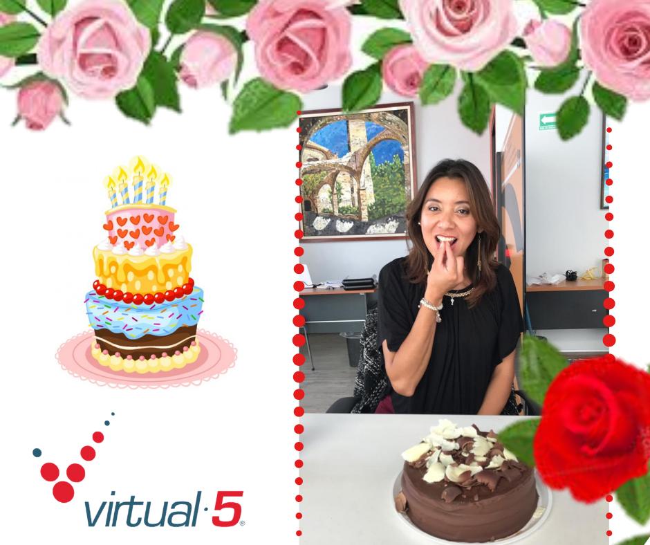 Virtual_5's tweet photo. Viernes y, para cerrar la semana festejando el cumpleaños de Margarita. Muchas felicidades de parte del equipo de #Virtual5!!!! https://t.co/WtYE7TbF2w
