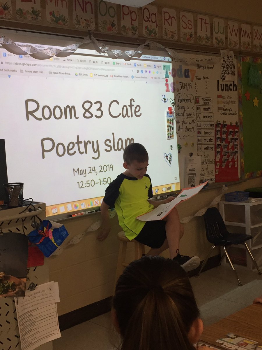 mrskohl's tweet photo. Had a lovely celebration of our poetry this afternoon! 🤩 #sd113a #owbears https://t.co/rt3pdwgCHm