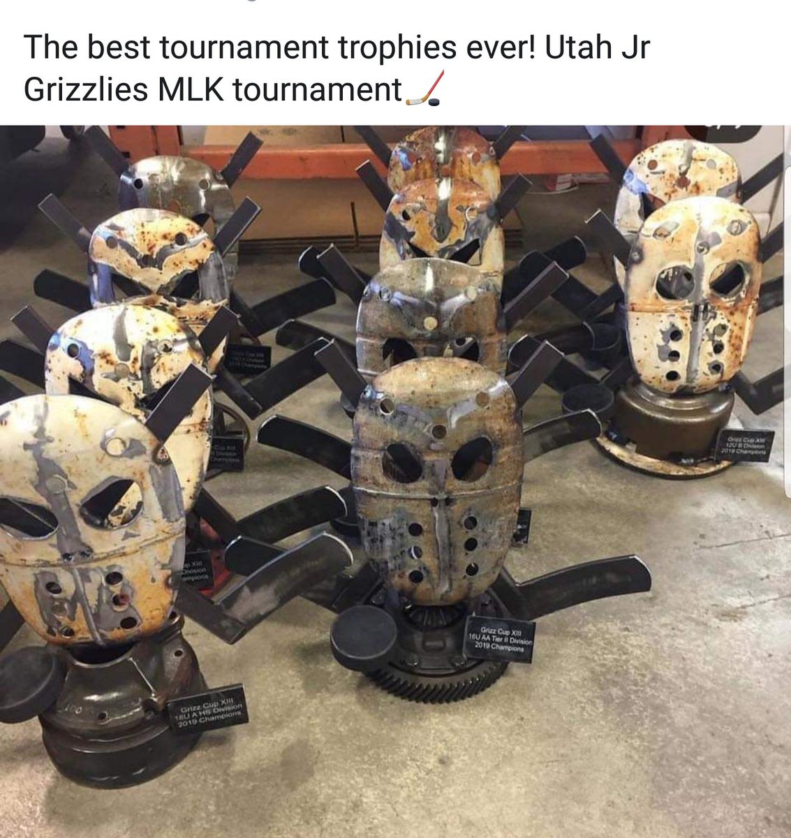 ETrainsp's tweet photo. Wishing all competing over the long holiday weekend a scary good time &amp; and wicked big scores!

Check out these awesome tournament trophies 
⬇️
⬇️

--
No matter your sport. No matter your skill level. 
Your goals. Achieved. Guaranteed.

https://t.co/PgBedGXa1C

#Hockey https://t.co/3QhAwEllAr