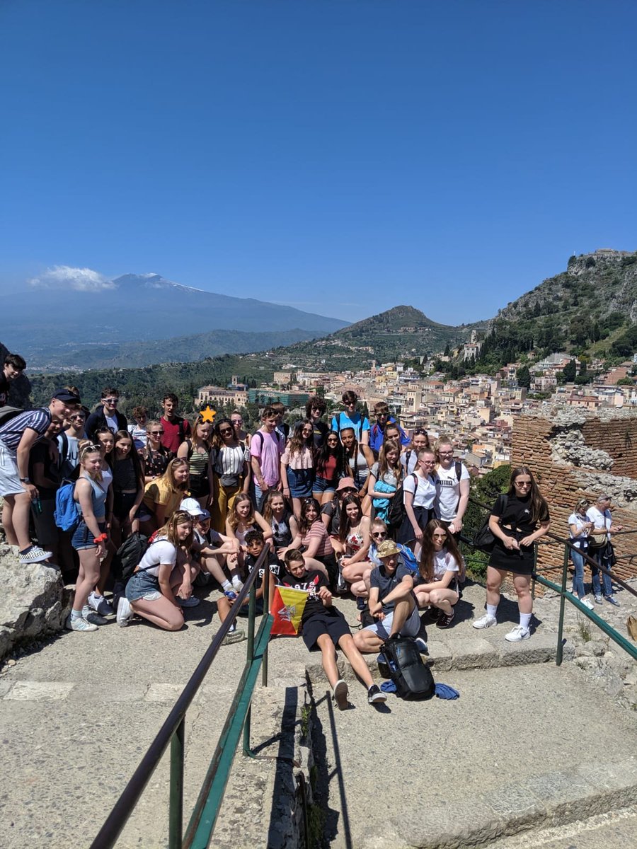 TMB_School's tweet image. A great morning visiting Taormina- we explored the Greek Theatre and beautiful streets. River tubing this afternoon down the picturesque Alacantara Gorge- an unforgettable experience for the students! #Sicily2019