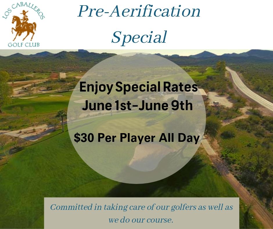 Before we take the time to take care of our course, let us take care of you! #loscaballerosgolf #golf