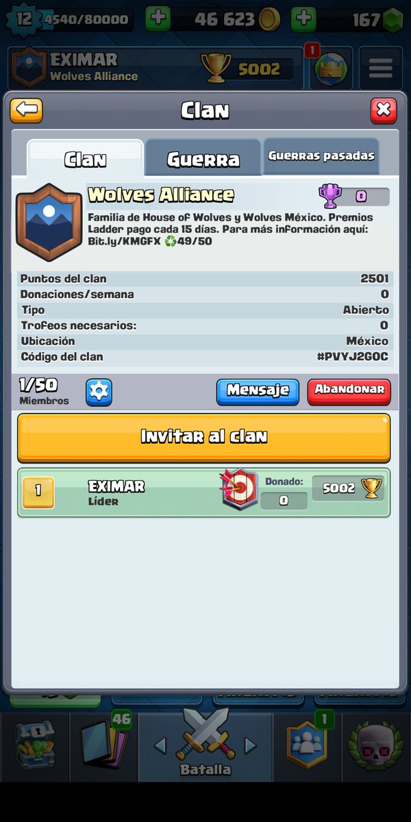 Ya tenemos cantera. Únete y acompáñanos en el camino hacia la victoria! 

link.clashroyale.com/invite/clan/es…