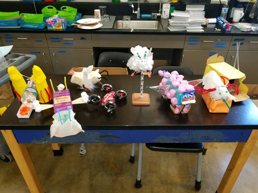 Adale24Dale's tweet photo. Designing futuristic pollinators in 7th grade Science.....these kids are so creative! https://t.co/rFksJpSy7J