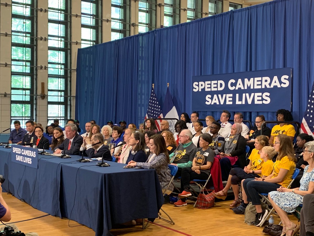 elizabethcaputo's tweet photo. Street cameras=street safety. At #UWS announcement today - thx @NYCMayor @NYC_DOT @NYPDTransport @agournardes for making this a citywide priority. Our @CB7Manhattan work continues! cc @galeabrewer @HelenRosenthal @NYC_SafeStreets #PS199 https://t.co/GHVAs4mmaq
