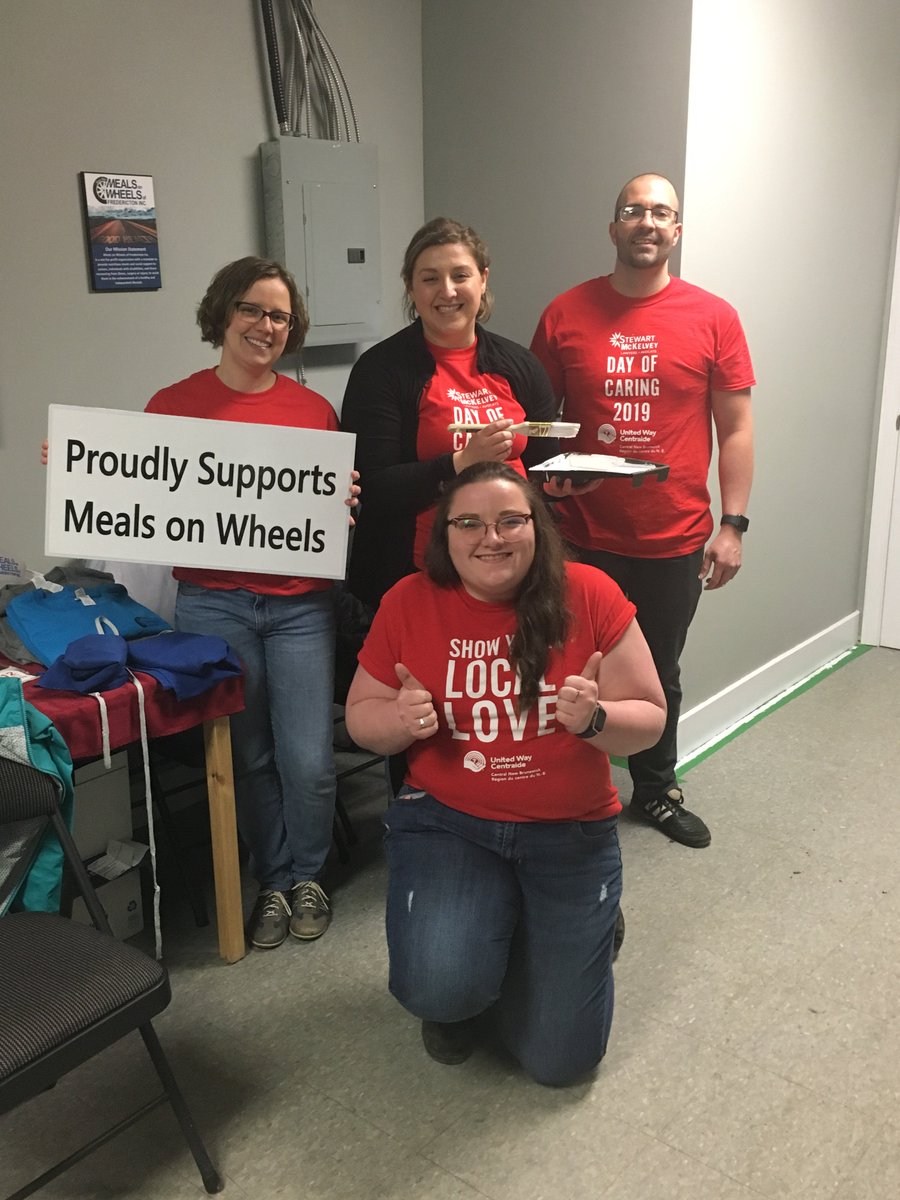 Thank you to <a href="/UWCentralNB/">United Way Central NB</a> for sending over some employees from <a href="/ACOACanada/">ACOA Canada</a> to help spruce up our office! They finished up some painting to prepare for some outdoor updates we've been wanting to do. #DayOfCaring2019 #MealsOnWheels #Fredericton #Volunteering