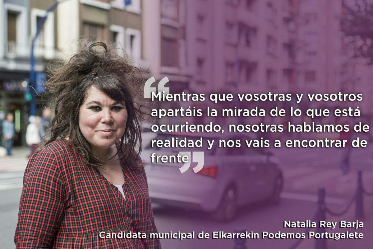 PortuDespierta's tweet photo. No podemos consentir que ni una de nuestras vecinas o vecinos se quede atrás.  Nuestro compromiso es claro, todos los derechos para todas las personas. Este domingo, vota Elkarrekin Podemos - Portugalujo despierta 💪💜❤️💚 https://t.co/wBw6hcPYsx
