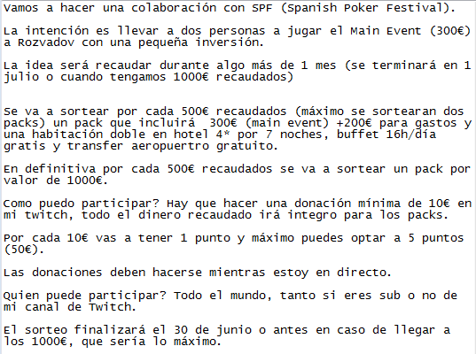 CrackdeI29's tweet photo. Gracias a @SPFpoker , vamos a sacar una promoción muy interesante para todos los que os gusta el póker.
Entre todos los retweets que hayan a este tweet hasta la medianoche del lunes 27 vamos a sortear 2 tickets de 33€ para los sats online en @PartyPokerEs https://t.co/8iPKV7hRyb