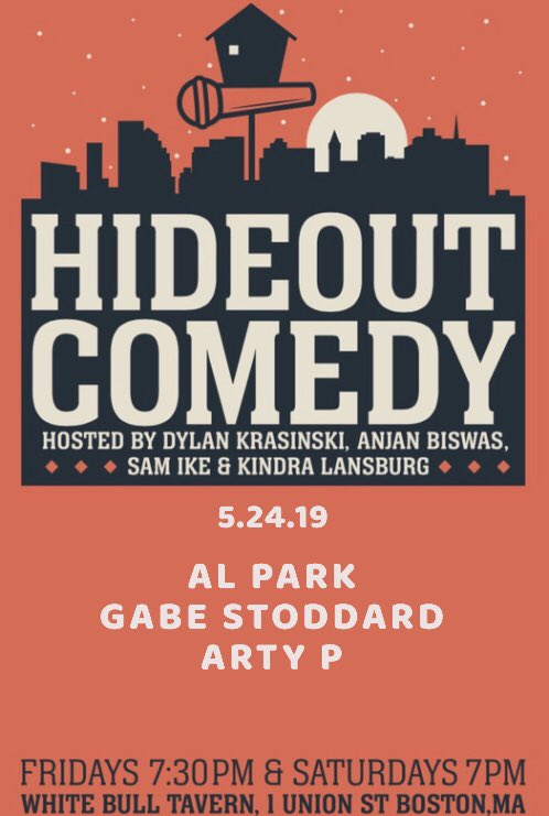 HideoutComedy's tweet photo. Tonight! Doors at 7:30; Show at 8:00 https://t.co/nfYQewMLqt