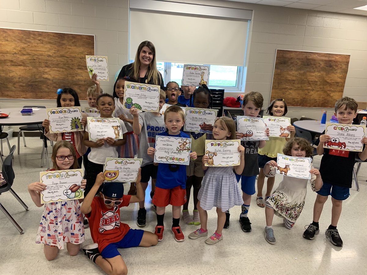 MissMaude1st's tweet image. We LOVED having @MrsSmithCRE come announce our end of the year awards! #CREteach