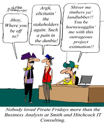 IIBA's tweet photo. Arrr! 

Credit: @ModernAnalyst 

#BusinessAnalysts #Stakeholders #Requirements #baot #BAhumor https://t.co/IKpZxMIYgv