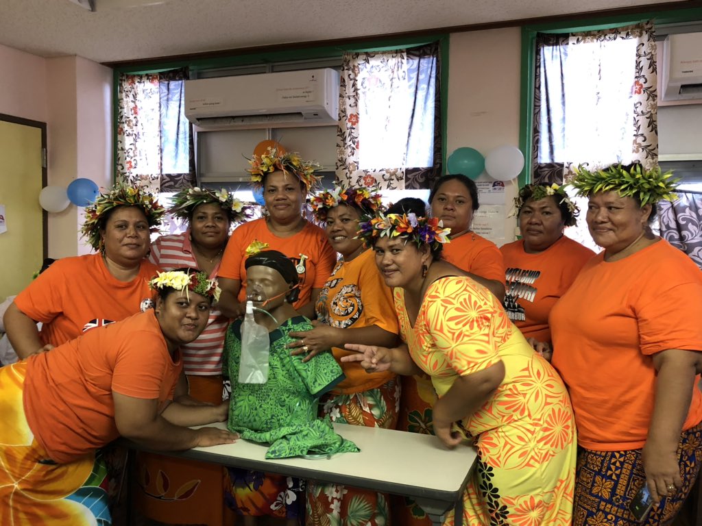 Emergency Nurse Training Program in Tuvalu. Friday is colour day in Tuvalu, health wear orange. The participants looked so bright and beautiful 😊 #pacificemergencyeducation #pacifichealth #nursesteachingnurses