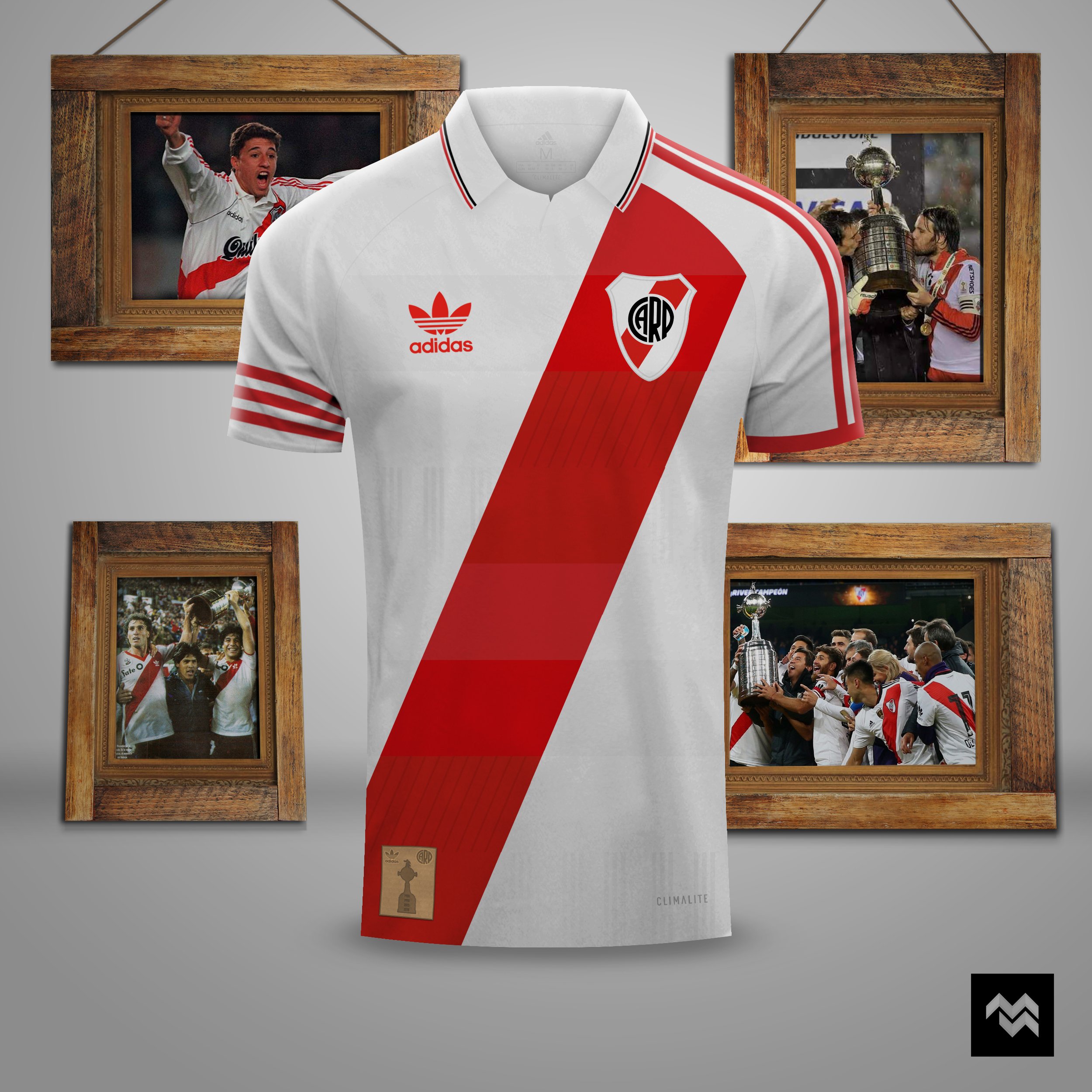 sant - on Twitter: "River Plate x Adidas | Copa Libertadores Patchwork Fantasy I blended different jerseys that River when they won Libertadores cup in 1986, 1996, 2015 and