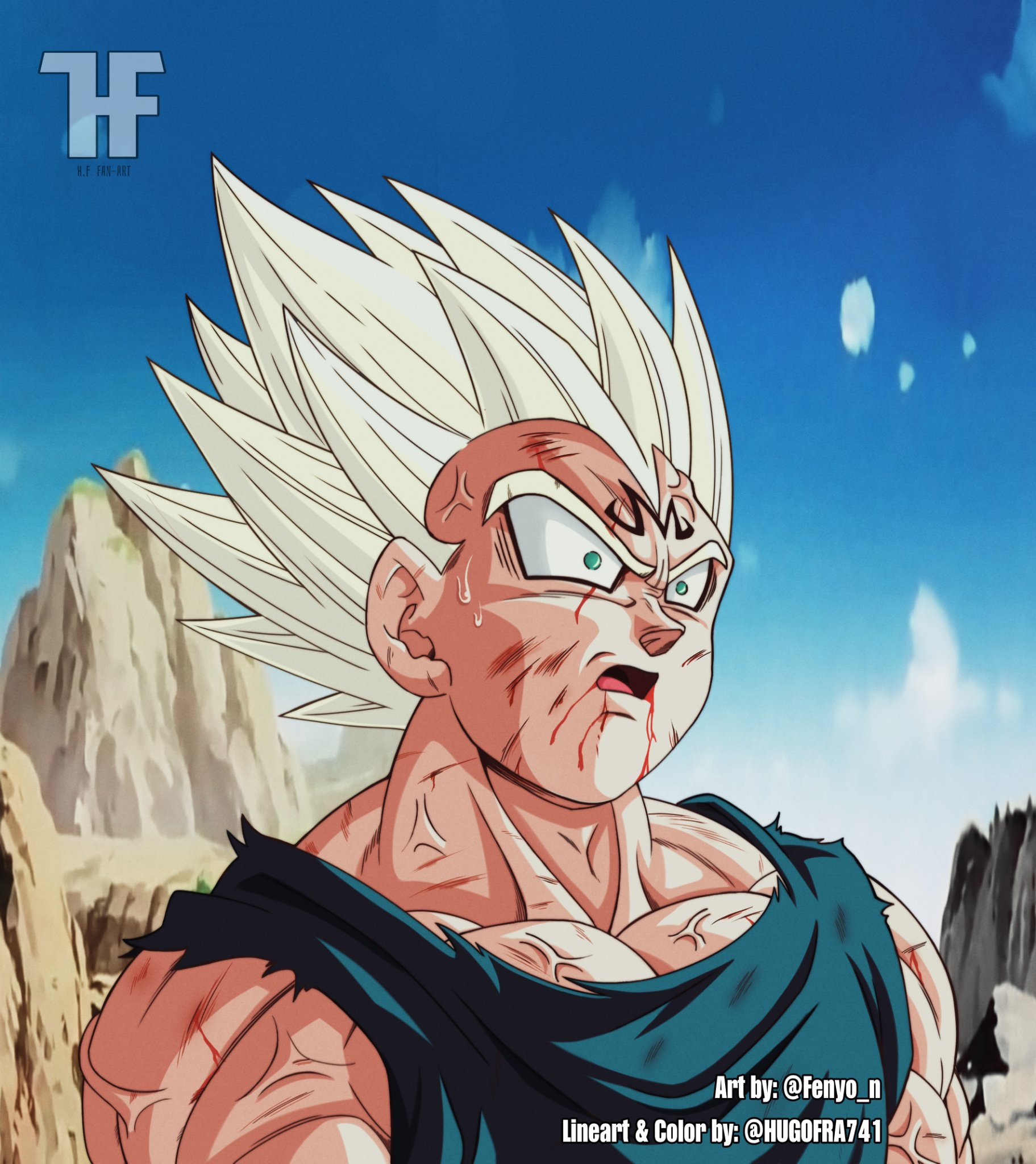 Goku Super Saiyan god by @HUGOFRA741