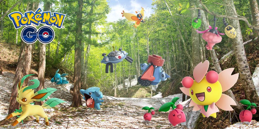 PokemonGoPembs's tweet photo. Additional Sinnoh Pokémon are now available to catch in the wild and hatch from Eggs. What other surprises will you discover? The only way to find out is to get out and GO! https://t.co/glC70t7ofq https://t.co/1boTrN4KJ1