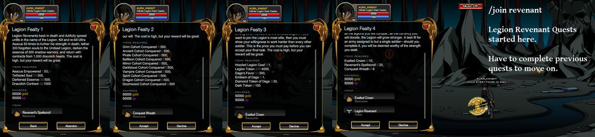 Aqw News Reddit On Twitter Guide For Legion Revenant All Locations And Requirements Https T Co Opigvksoan