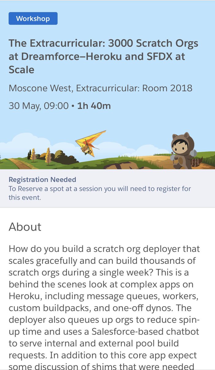 gauravkheterpal's tweet image. Want to push the limits with #SalesforceDX &amp;amp; #Heroku ?

Join us as @MShaneMc takes us on a journey of 3000 Scratch orgs with @PhilWeinmeister @sunnydalelow &amp;amp; yours truly for an intriguing discussion at #TDX19

Room 2018 -30th May 9 AM

Let’s talk scale, let’s show scale! Be there