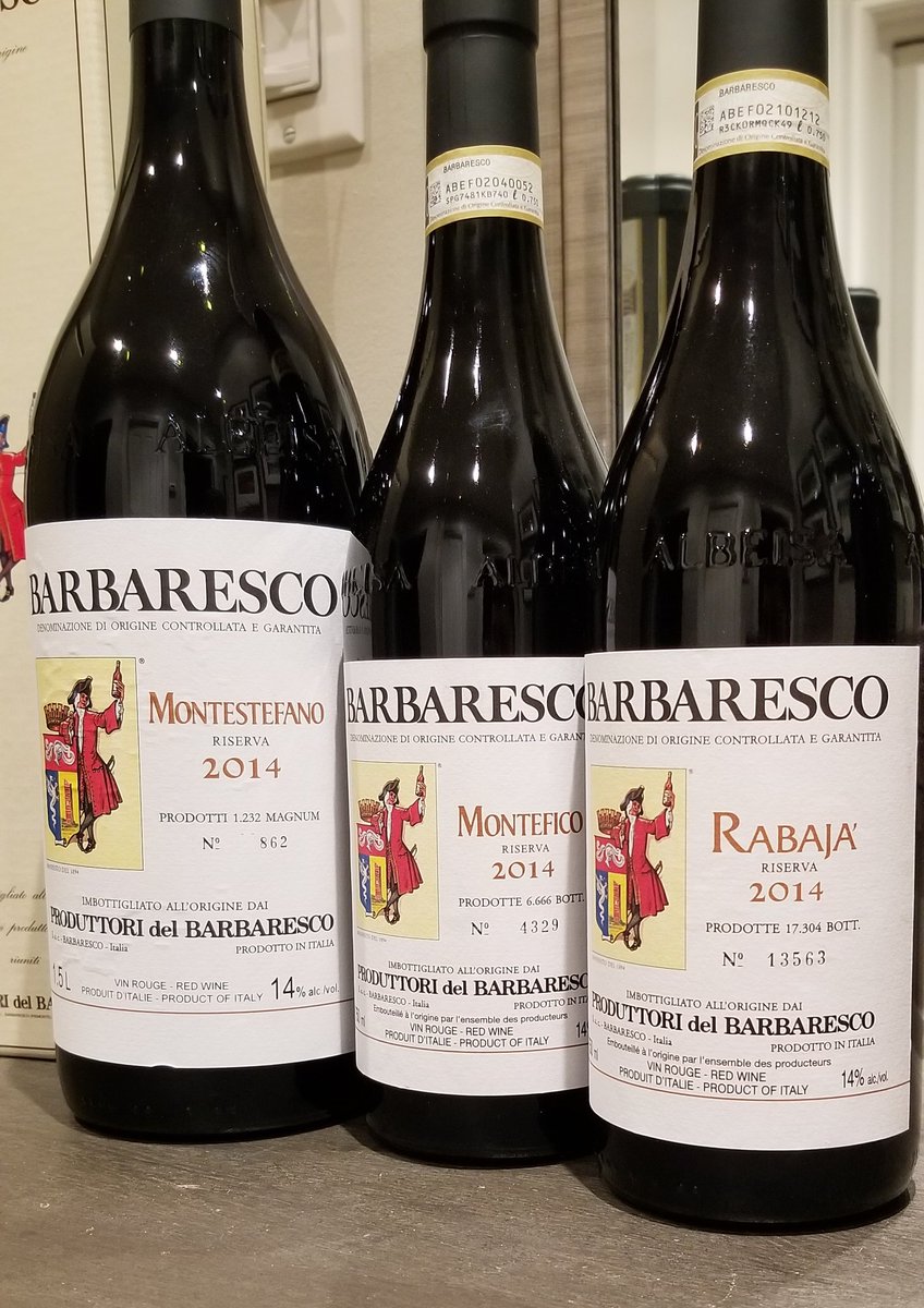 MTLWINEGUY's tweet photo. I don't have many bottles from the 2014 vintage in the cellar but there's always room for these guys 🍷🔝🇮🇹💯😍 #ProduttoriDelBarbaresco #Riserva #MontestefanoMagnum #Montefico #Rabaja #Nebbiolo #Piemonte @EnoBarbaresco @NebbioLover @oenopole @dpen_vini @JohnMFodera @pietrosd https://t.co/OqvhgkBvkE