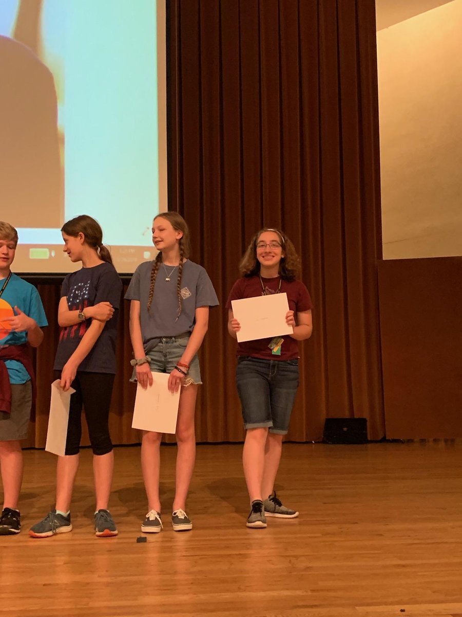 KathyRob7th's tweet photo. Congrats Hannah Leedy, Ava Repka &amp; Lila Murphy for making it to the Power of the Pen State Finals! They were each one of 200 writers from over 275 districts. Ava &amp; Lila made it to the Power Round. Lila then placed 4th out of All state competitors. Way to go girls! @The_Mr_Dalton https://t.co/Tmx6fmJWUk