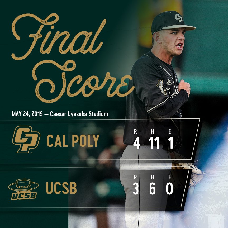 CalPolyBSB's tweet photo. Final | Mustangs come back to WIN game 2 and stay alive! Crucial Game 3 for the Big West title will be played back at Caesar Uyesaka Stadium at 1pm tomorrow. #RideHigh 

WP: Taylor Dollard(5-0) https://t.co/YX2Bz7eI6W