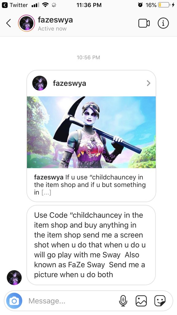 ghxd1ii's tweet photo. @FaZeSway 😂😂 look out its fazeswya https://t.co/kNVZvXizkQ