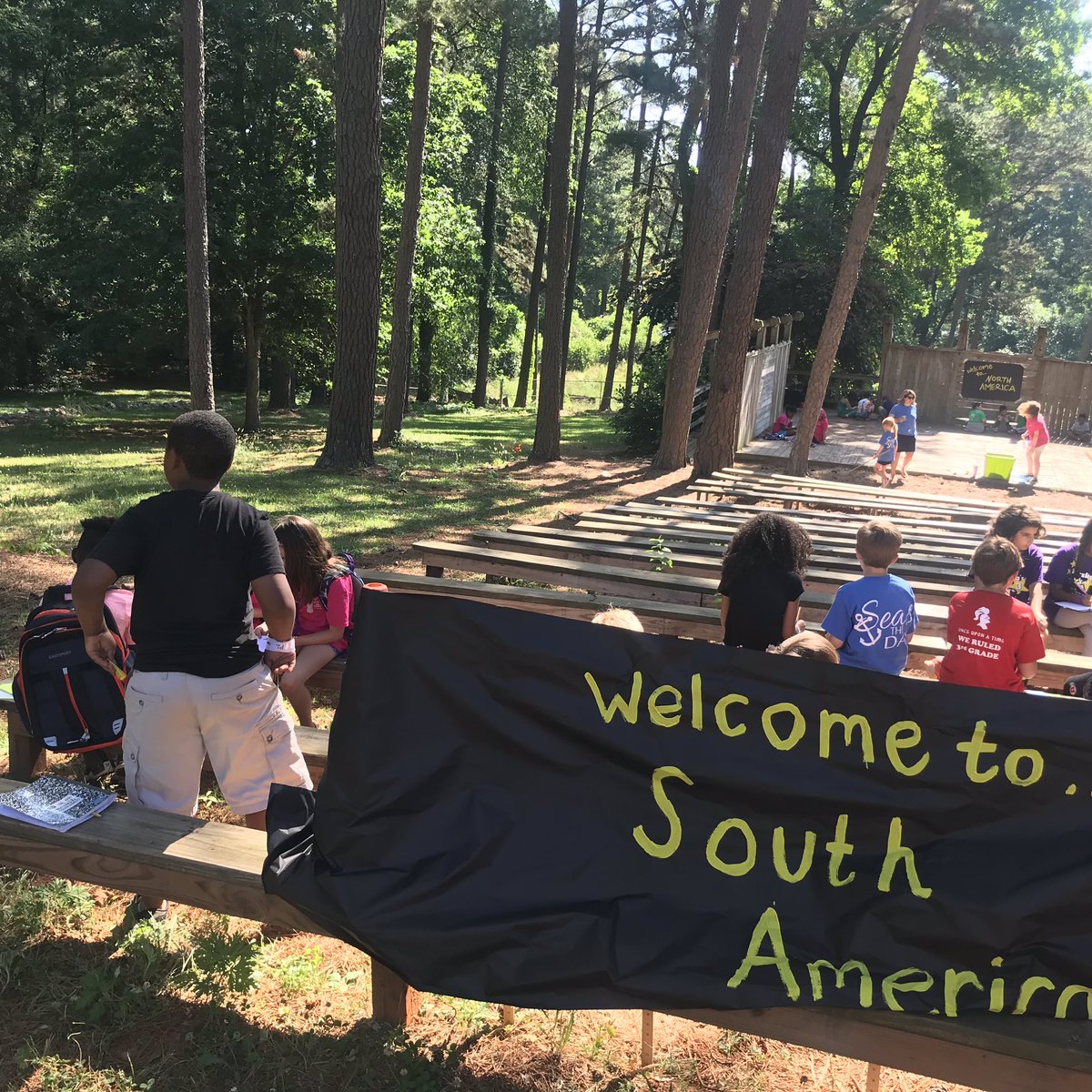 CGreensLeaders's tweet photo. Today 3rd graders traveled through South America during our Amazing Race to practice solving word problems! These leaders are ready to rock the test @emmleaders1 @GarrisonLeaders @pleasantsclass @MsKShearin @MrRonsGators @CombsCatchUp  #eogprep #rockthetest https://t.co/eB3DgGVPMF