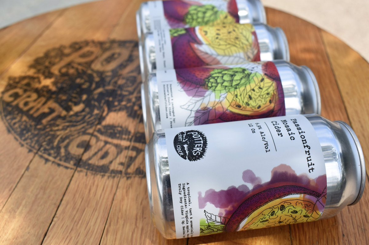 Potter's Craft Cider (@potterscider) on Twitter photo Snag a glass of Passionfruit Mosaic at the Cider Garden! We’ve got 4 pack, crowlers, and growlers to go. Improv by <a href="/theBentTheatre/">Bent Theatre Comedy</a> starts at 8! Snag a glass of Passionfruit Mosaic at the Cider Garden! We’ve got 4 pack, crowlers, and growlers to go. Improv by <a href="/theBentTheatre/">Bent Theatre Comedy</a> starts at 8!