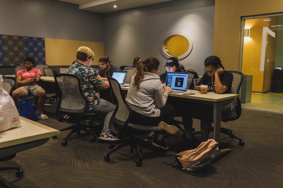 WeAreMCBS's tweet photo. Ever wonder what the MCBS Social Media Team looks like during #HOF10 #HOFX? Well here it is. Quality Control team hard at work pushing out the content.
•
#FullSailHOF #10Gether #FullSail @FullSail #FSNation #WeAreMCBS #FacesOfFS #Orlando #RoadToGold https://t.co/Fqpw3ZT8yG
